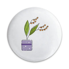 Potted Plant Pinback Button, Cute Botanical Button, Floral Lapel Pin, Unique Plant Lover Gift, Minimalist Badge, Decorative Pinback Buttons - Tawshia