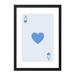 Ace of Hearts Wall Art, Playing Card Print, Minimalist Card Art, Modern Home Decor, Game Room Art, Card Lover Gift, Simple Wall Decor - Tawshia