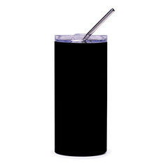Sleek Black Stainless Steel Tumbler with Straw product type