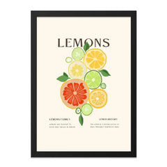Lemon Wall Art, Citrus Print, Kitchen Decor, Fruit Art Print, Modern Home Decor, Botanical Wall Art, Refreshing Artwork - Tawshia