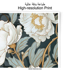 Floral Photographic Print, White Flower Art, Botanical Wall Decor, Flower Illustration, Home Decor, Elegant Print, Floral Design - Tawshia