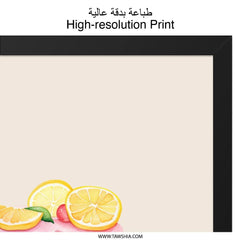 Pink Lemon Cake Wall Art, Foodie Art Print, Watercolor Dessert Art, Kitchen Decor, Slice of Cake, Sweet Treat Art Print, Framed Wall Art - Tawshia