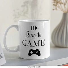 Born to Game Mug, Gamer Gift, Gaming Mug, Video Game Mug, Gift for Gamers, Game Controller Mug, Birthday Gift, Gamer Coffee Mug - Tawshia