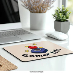 Gamer Life Joystick Mouse Pad, Gaming Lover Gift, Retro Joystick Art, Unique Desk Accessory, Gamer Gift Idea, Computer Accessory - Tawshia