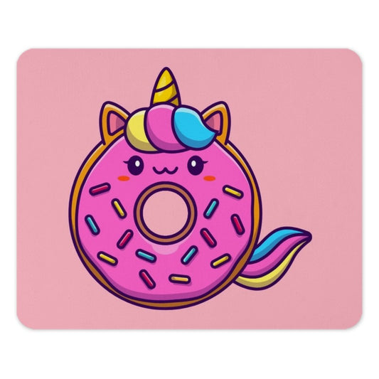 Cute Donut Unicorn Mouse Pad, Kawaii Desk Decor, Pink Sprinkle Donut Mousepad, Funny Office Accessories, Unique Unicorn Gift Idea - Tawshia