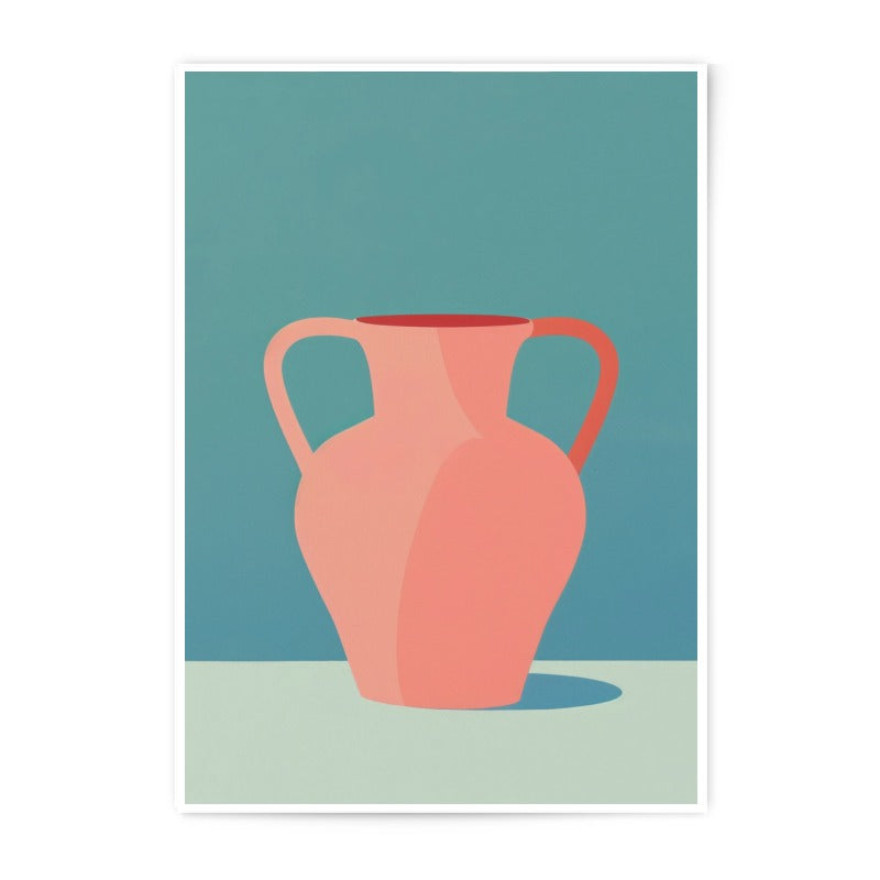 Pink Vase Photographic Print, Minimalist Art Print, Pottery Still Life, Modern Wall Art, Home Decor, Unique Gift Idea - Tawshia