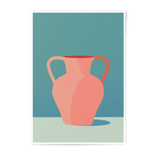 Pink Vase Photographic Print, Minimalist Art Print, Pottery Still Life, Modern Wall Art, Home Decor, Unique Gift Idea - Tawshia