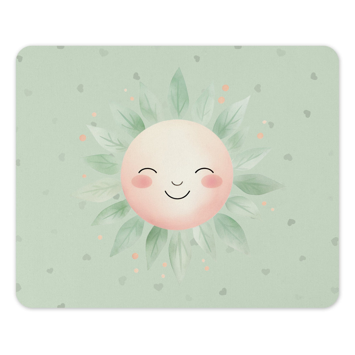 Cute Sun Face with Leaves Printed Rectangle Product