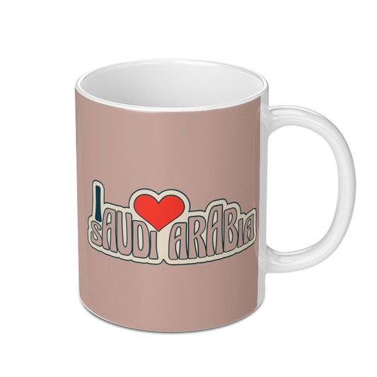I Love Saudi Arabia Mug, Retro Saudi Arabia Gift, Saudi Arabia Souvenir Mug, Saudi Arabia Travel Gift, Saudi Pride Coffee Mug - Tawshia