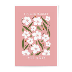 Flower Market Milano Photographic Print, Floral Botanical Art, Pink Aesthetic Print, Italy Art Print, Home Decor - Tawshia