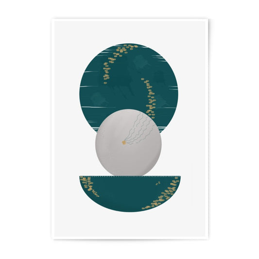 Geometric Photographic Print, Abstract Art Print, Modern Wall Decor, Home Decor, Minimalist Art, Circle and Sphere Art, Teal Wall Art - Tawshia