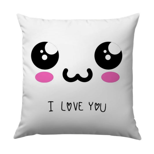 Kawaii Pillow, Anime Pillow, I Love You Pillow, Cute Emoji Pillow, Home Decor Pillow, Gift For Her, Gift For Him, Valentines Day Pillow - Tawshia