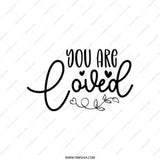 You are Loved Tote Bag, Inspirational Tote, Heart Design Tote, Gift for Her, Positive Affirmation Bag, Everyday Tote, Reusable Grocery Bag - Tawshia