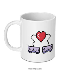 Pixel Heart and Game Controllers design mug product