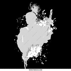 Samurai Warrior Silhouette Splatter Art product type