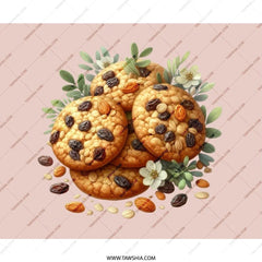 Cookie Mouse Pad, Foodie Gift, Floral Mousepad, Cute Desk Decor, Gift for Baker, Home Office Decor, Tasty Treat Design, Baking Lover Gift - Tawshia