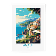 Amalfi Coast Photographic Print, Italy Art, Coastal Landscape, Travel Print, Italy Artwork, Home Decor, Wall Art, Vacation Destination - Tawshia
