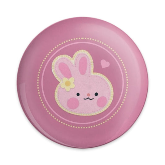 Cute Pink Bunny Pinback Button, Kawaii Rabbit Badge, Easter Basket Stuffer, Animal Lover Gift, Kids Accessory, Unique Lapel Pin - Tawshia