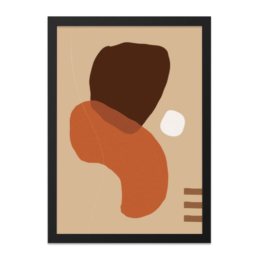 Abstract Shapes Wall Art, Minimalist Art Print, Modern Geometric Art, Earth Tone Decor, Neutral Color Wall Art, Living Room Art - Tawshia