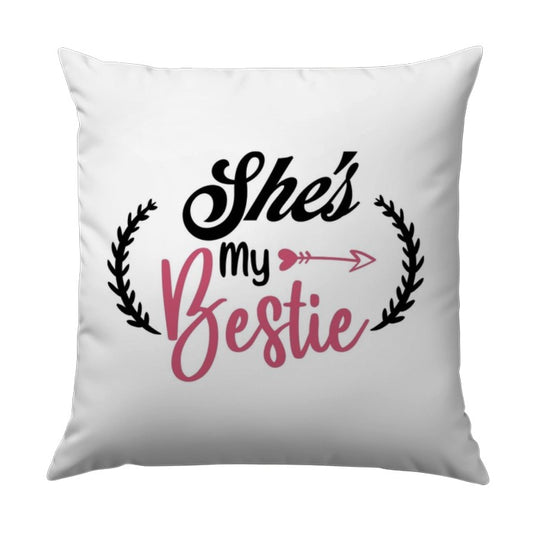 She's My Bestie Pillow, Best Friends Gift, Friendship Pillow, Soul Sister Decor, Gift for Best Friend, Birthday Gift Idea, Home Decor - Tawshia