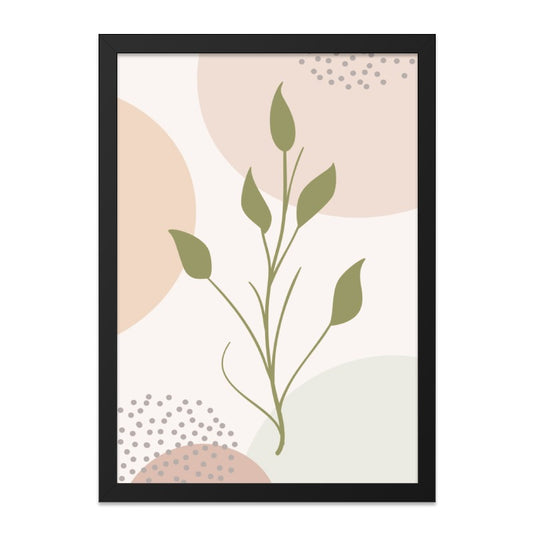 Minimalist Plant Wall Art, Botanical Print Decor, Abstract Leaf Art, Modern Home Art, Neutral Color Art, Trendy Wall Art - Tawshia