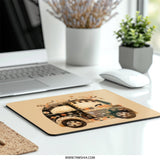 Floral Car MousePad, Unique Desk Decor, Cute Car Art, Car Lover Gift, Artistic Office Accessory, Fun Mouse Pad, Aesthetic Workstation - Tawshia