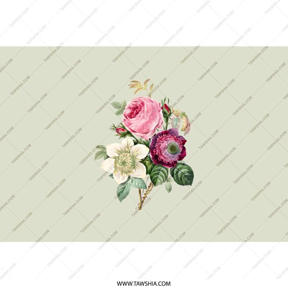 Floral Tumbler, Vintage Flower Tumbler, Pink Rose Tumbler, Botanical Design Tumbler, Flower Tumbler Gift - Tawshia