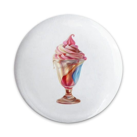 Ice Cream Sundae Pinback Button, Sweet Treat Badge, Cute Food Button, Dessert Lover Gift, Colorful Pin Button, Unique Button, Party Favor - Tawshia
