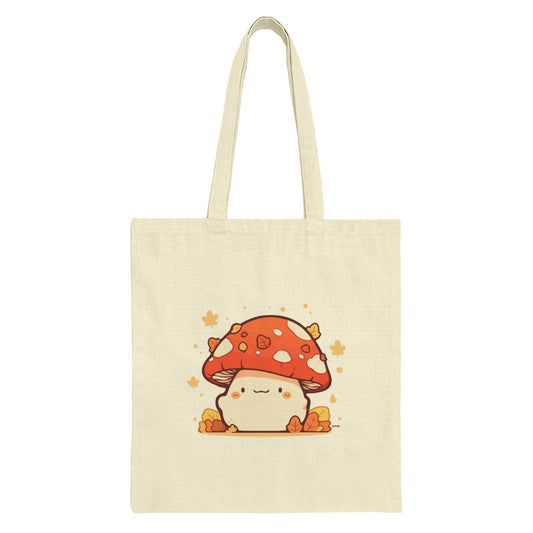 Cute Mushroom Tote Bag, Cottagecore Aesthetic, Whimsical Nature Design, Autumn Leaves Tote Bag, Trendy Gift for Her, Everyday Tote (138) - Tawshia