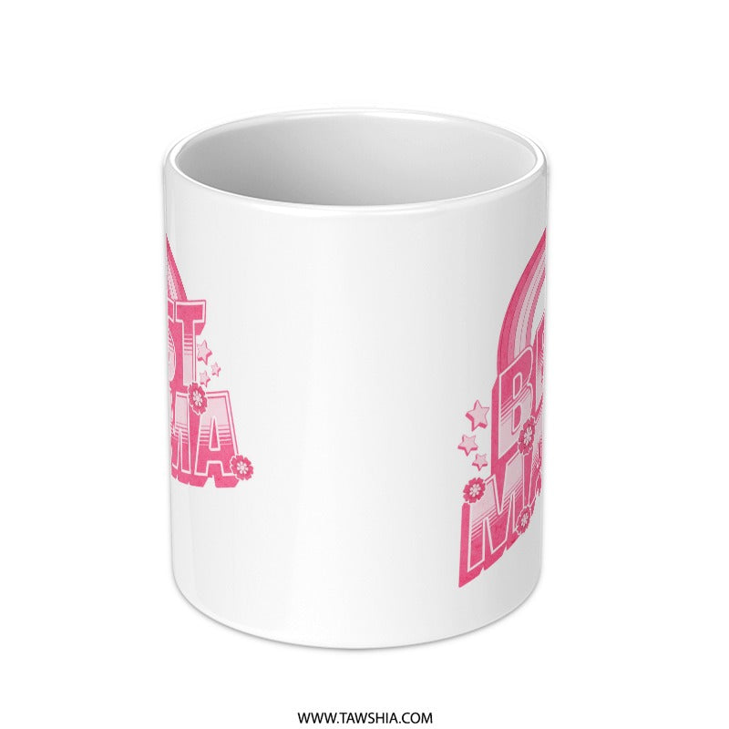 Bright White Pink Best Mama Design Mug product
