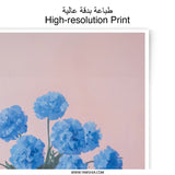 Blue Flower Photographic Print, Still Life Art Print, Floral Vase Print, Modern Wall Decor, Home Decor - Tawshia