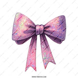 Sparkly Bow Tote Bag, Pink Purple Glitter Bow Shopping Bag, Cute Gift Bag, Everyday Carryall, Stylish Tote - Tawshia