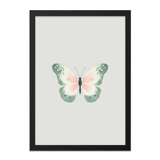 Pastel Butterfly Wall Art, Minimalist Butterfly Print, Modern Insect Decor, Delicate Butterfly Illustration, Nursery Wall Art - Tawshia