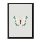 Pastel Butterfly Wall Art, Minimalist Butterfly Print, Modern Insect Decor, Delicate Butterfly Illustration, Nursery Wall Art - Tawshia