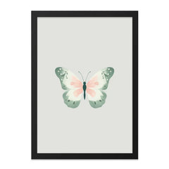 Pastel Butterfly Wall Art, Minimalist Butterfly Print, Modern Insect Decor, Delicate Butterfly Illustration, Nursery Wall Art - Tawshia