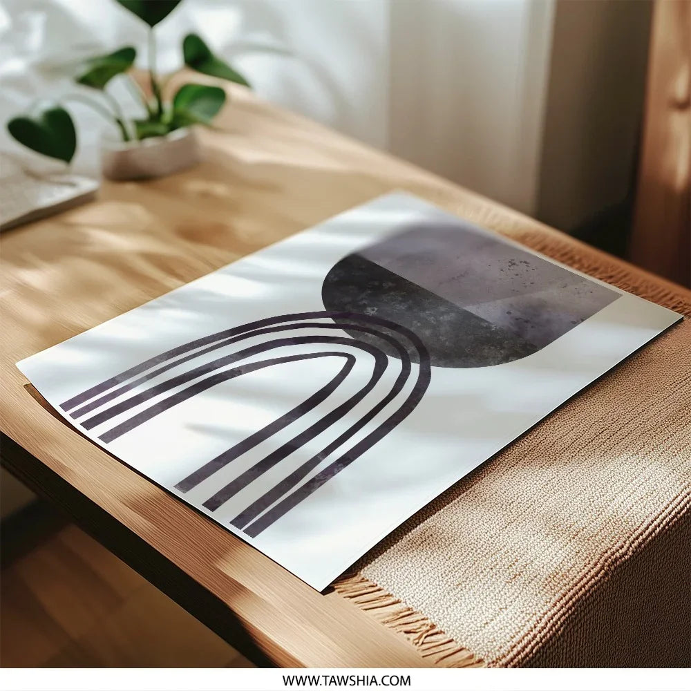 Abstract Photographic Print, Minimalist Art, Modern Wall Decor, Geometric Shapes, Home Decor, Neutral Tones, Stylish Print, Contemporary - Tawshia