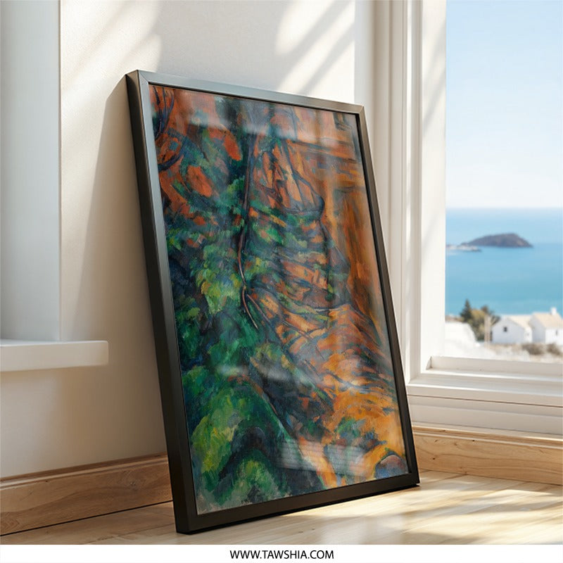 Mont Sainte Victoire Wall Art, Paul Cezanne Painting, Landscape Print, Post Impressionism Fine Art, Home Decor, Framed Art - Tawshia
