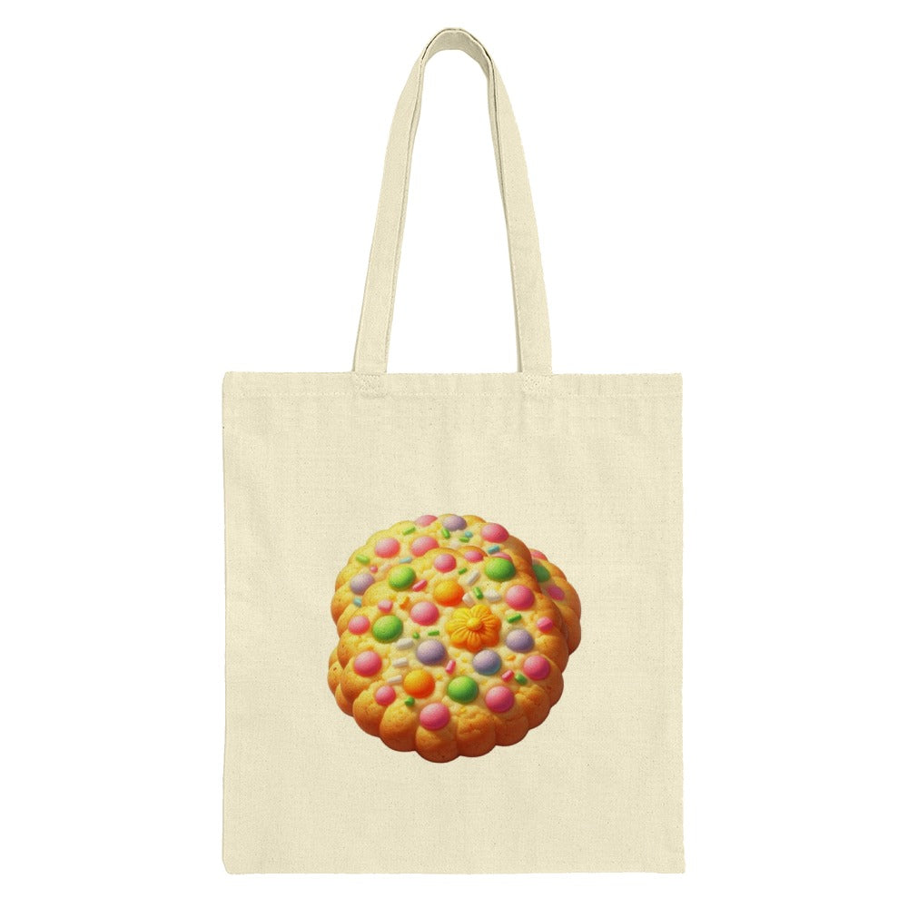 Cookie Tote Bag, Candy Cookie Design, Cute Foodie Tote, Baking Lover Gift, Colorful Treat Bag, Unique Sweet Treat Bag, Everyday Bag - Tawshia
