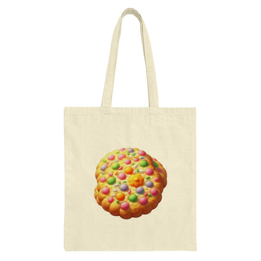 Cookie Tote Bag, Candy Cookie Design, Cute Foodie Tote, Baking Lover Gift, Colorful Treat Bag, Unique Sweet Treat Bag, Everyday Bag - Tawshia
