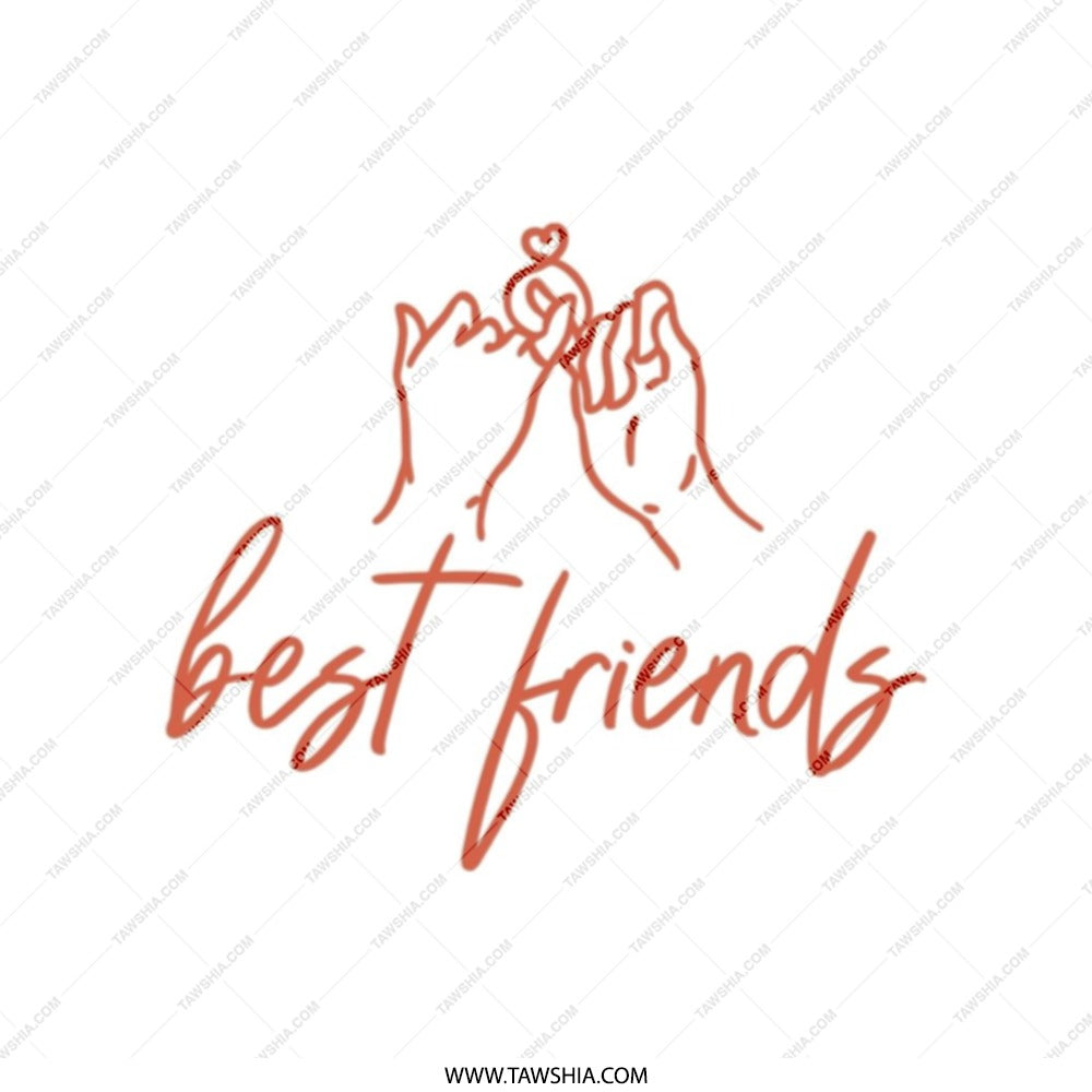 Best Friends Tote Bag, Friendship Gift, Pinky Promise Design, Gift for Her, Matching Bestie Bags, Birthday Gift, Bff Present - Tawshia