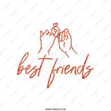 Best Friends Tote Bag, Friendship Gift, Pinky Promise Design, Gift for Her, Matching Bestie Bags, Birthday Gift, Bff Present - Tawshia