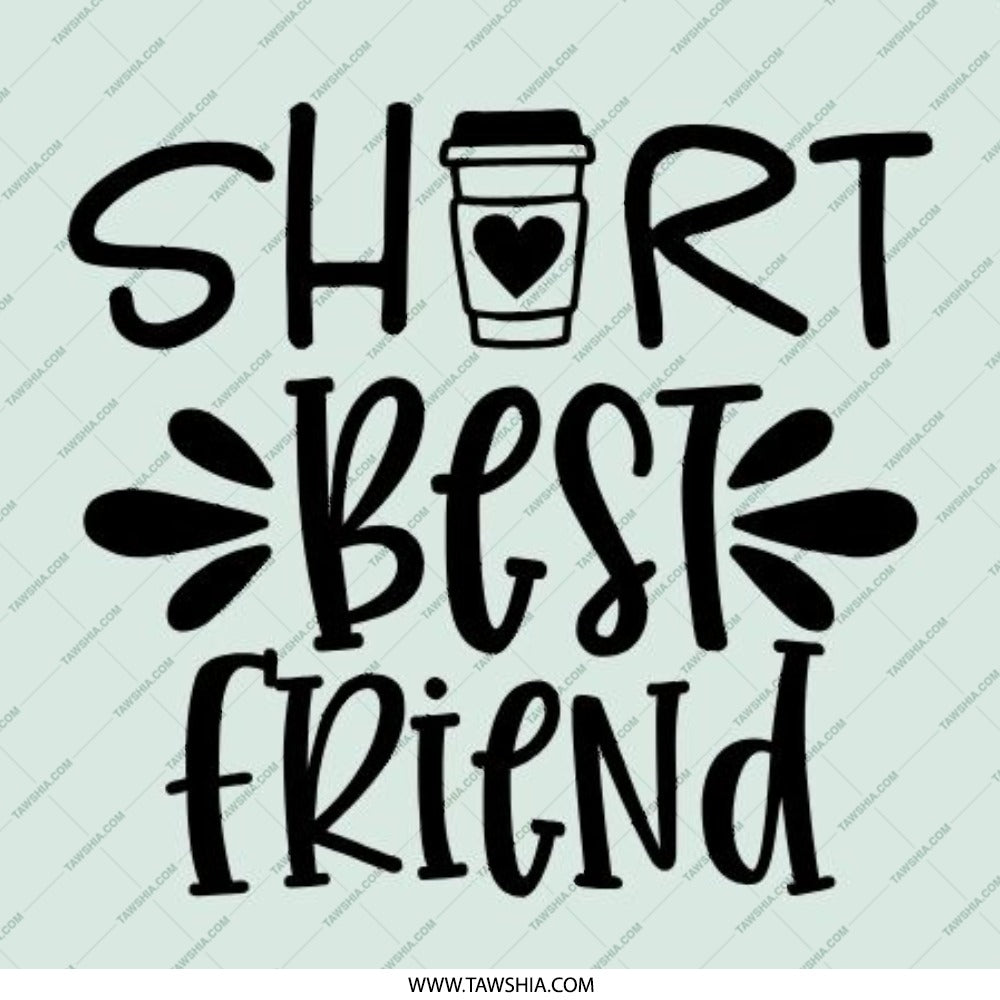 Short Best Friend Pinback Button, Coffee Lover Gift, Friendship Button, Cute BFF Badge, Funny Friendship Button, Gift for Bestie - Tawshia