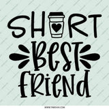 Short Best Friend Pinback Button, Coffee Lover Gift, Friendship Button, Cute BFF Badge, Funny Friendship Button, Gift for Bestie - Tawshia