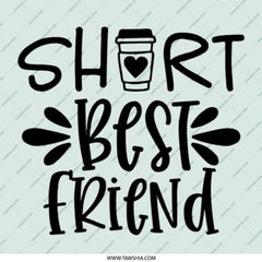 Short Best Friend Pinback Button, Coffee Lover Gift, Friendship Button, Cute BFF Badge, Funny Friendship Button, Gift for Bestie - Tawshia