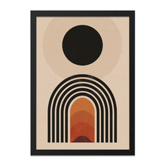 Abstract Sun Rainbow Wall Art, Geometric Art Print, Minimalist Decor, Boho Home Decor, Modern Wall Art, Neutral Tones Wall Art - Tawshia