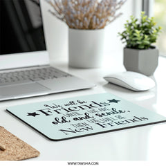 Funny Friends Mouse Pad, Best Friend Gift, Senile Friends, Friendship Quote, New Friends, Office Desk Decor, Cute Mousepad - Tawshia