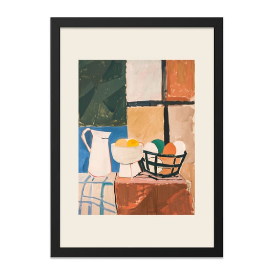 Still Life Wall Art Print, Fruit Bowl Painting, Kitchen Art Decor, Minimalist Home Decor, Contemporary Art Print, Unique Wall Decor - Tawshia