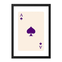 Ace of Spades Wall Art, Minimalist Card Print, Casino Decor, Poker Room Art, Playing Card Art, Game Room Wall Decor - Tawshia