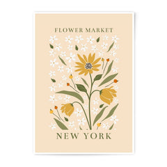 Flower Market New York Photographic Print, Floral Art Print, Yellow Flowers Wall Decor, Botanical Illustration, Home Decor, Art Gift - Tawshia