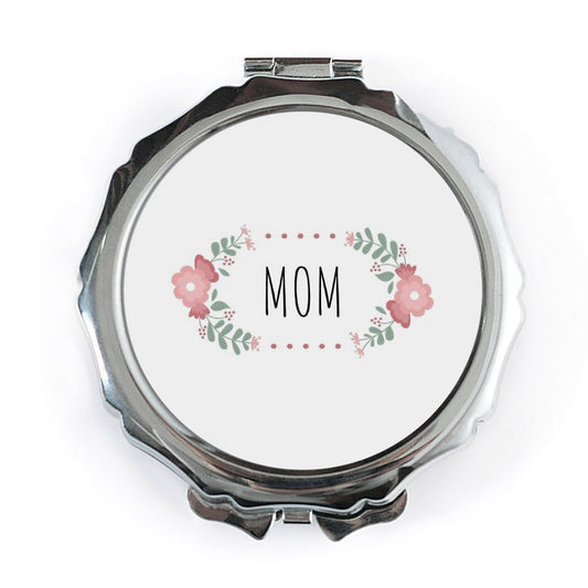Floral Mom Pocket Mirror, Cute Mothers Day Gift, Mom Birthday Present, Travel Mirror, Purse Mirror, Handbag Mirror - Tawshia